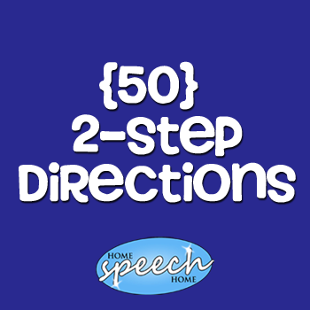 50 2 step directions for speech therapy practice