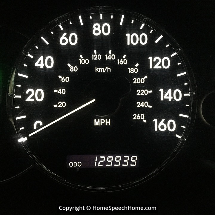 Odometer in a best sale sentence