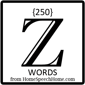 250+ Z Words, Phrases, Sentences, & Paragraphs Grouped by Place & Syllable
